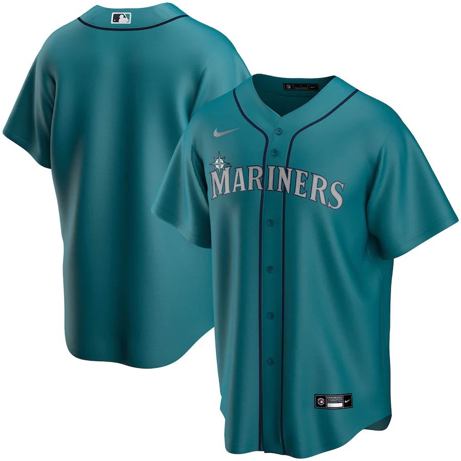 Mens Seattle Mariners Nike Aqua Alternate Replica Team MLB Jerseys->seattle mariners->MLB Jersey